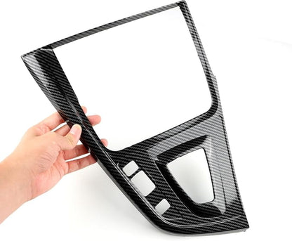 for BMW Gear Shift Panal Cover, Carbon Fiber Style Car Center Console Interior Trim F30 Accessories for F30 F31 F32 F33 F34 F36 328i 320i 335i 330i 435i 420i 430i 440i 425i Not Fit F35