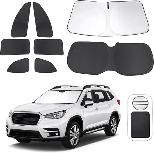 TINGLU Window Shades for Subaru Ascent Touring 2019-2026 Accessories Car Side Full Windows Rear Triangular Windshield Sun Shade Sun UV Rays & Privacy Protection for Camping,Napping,and Relaxing 8PCS