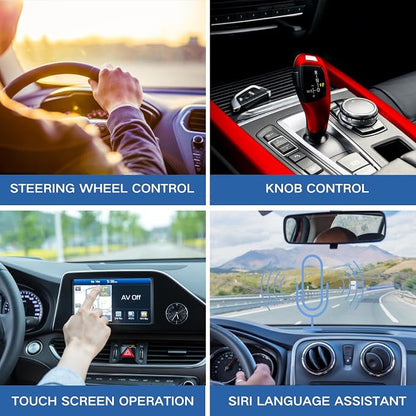Wireless Carplay Adapter, 4 in 1 Wireless Android Auto Adapter Compatible with Netflix/YouTube Convert Wired to Wireless CarPlay Dongle for Cars, Plug & Play USB Carplay Adapter for iPhone iOS 10+