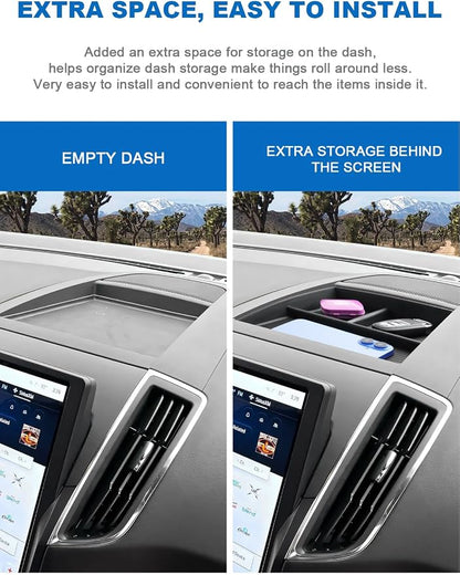 CDEFG for 2021-2024 Edge Center Console Organizer for 2021-2024 Edge Accessories Dashboard Storage Tray Dash Screen Storage Box