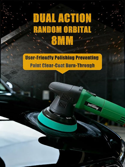 Buffer Polisher, 5-Inch 8MM Dual Action Random Orbital Car Polisher with 6 Variable Speed MAX4500 RPM, Car Detailing Kit for Car Detailing Polishing and Waxing