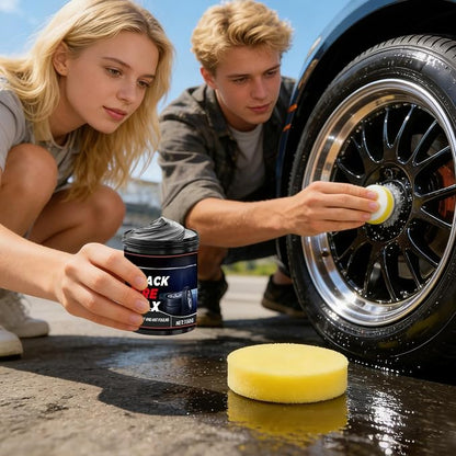 Tire Wax | Auto Wheel Renovation - Auto Wheel Coating Paste | for Mechanics Drivers Detailers Groomers Modifiers Racers Restorers Trucks SUVs RVs Sedans Garages Shops