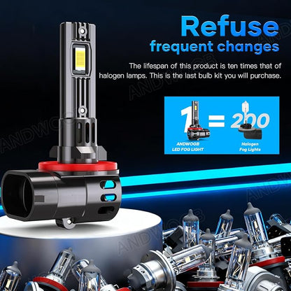 Lights Compatible for Chevy Camaro Light Fog Bulbs for Off road Use, Years: 1998 1999 2000 2001 2002, 48000 Lumens 800% Brightness, Pack of 6