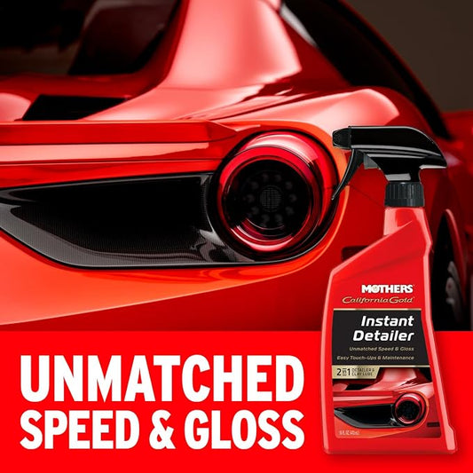 Mothers California Gold Instant Detailer, 16 oz. – Removes Smudges, Dust & Fingerprints, Boosts Gloss & Slickness, Lubrication for Clay Bars, Quick Touch-ups & Maintenance Between Washes (08216)