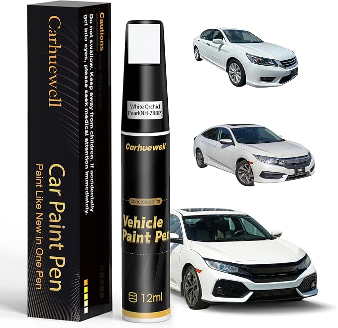 NH-788P White Orchid Pearl Touch Up Paint Compatible with Honda, Exact Match Car Paint Pen Automotive Scratch Repair Remover Kit Quick & Easy Solution for Vehicle Chips and Nicks