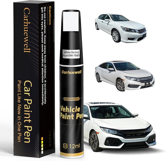 NH-788P White Orchid Pearl Touch Up Paint Compatible with Honda, Exact Match Car Paint Pen Automotive Scratch Repair Remover Kit Quick & Easy Solution for Vehicle Chips and Nicks