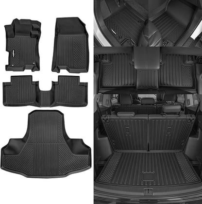Floor Mats for 2008-2012 Honda Accord Sedan(not for Couple), Trunk Mat and Backrest Mat All Weather TPE Protector for Honda Accord Accessories