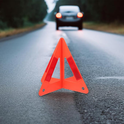 MAGICLULU Car Road Safety Kit 2pcs Reflective Emergency Warning Triangles with Plastic Triangle Signs for Roadside Vehicle Warning and Breakdown Safety