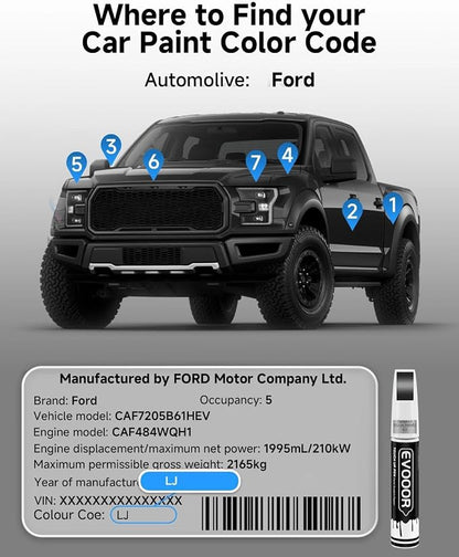 Touch Up Paint for Ford – Exact Match 2 in 1 Paint Pen for Chips and Nicks Repair (Darkened Bronze Metallic(LJ))