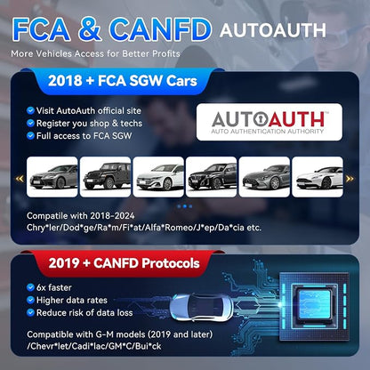OBD2 Scanner, MUCAR 682 AI-Assisted Car Diagnostic Tool, Automotive Bidirectional Scan Tool, FULL Systems Car Diagnostic Scanner, Scanner for Car with 20+ Reset, CAN FD & FCA SGW, Lifetime Free Update