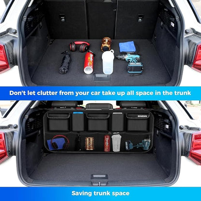 Einesin Car Organizer, Car Organizers and Storage with 9 Pockets, SUV Trunk Organizer for SUV/MPV/Truck, Car Essentials (42 * 10in)