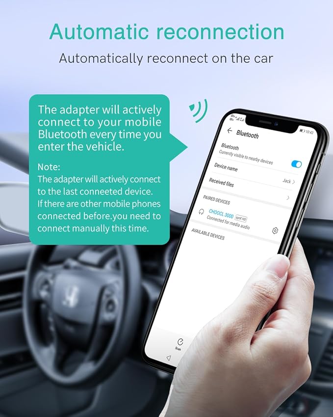 Bluetooth Car Adapter for Honda Accord/Civic/CR-V/CR-Z/Crosstour & Acura MDX/TL,TSX,iPod Music Sourse Bluetooth Receiver