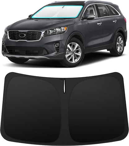 INSAUTO Custom Fit Windshield Sun Shade Accessories for Kia Sorento 2016-2020, Foldable Front Window Sunshade, UV & Heat Reflector, Keeps Interior Cool, Includes Storage Bag