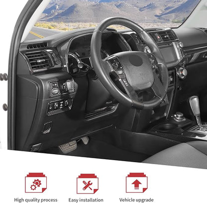 JeCar 27pcs Full Set Carbon Fiber Interior Trim Kit for 2010-2019 Toyota 4Runner Interior Accessories