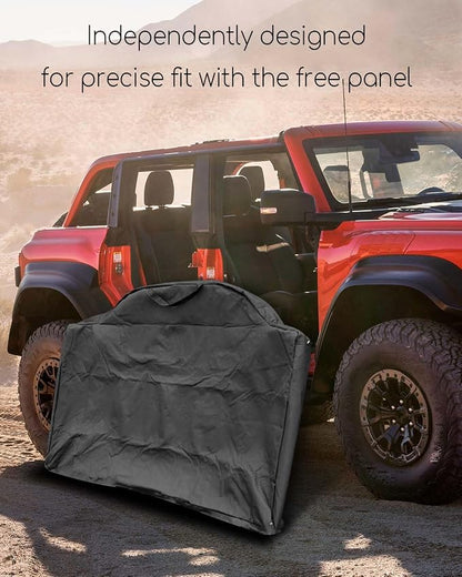 Upgraded Car Hard Top Storage Bag Fit for Ford Bronco 2021 2022 2023 4-Door, Portable Freedom Panel Storage Bag for Roof Panel Over Rear Row Seat, Rear Hardtop Organizer Bag 1Pc