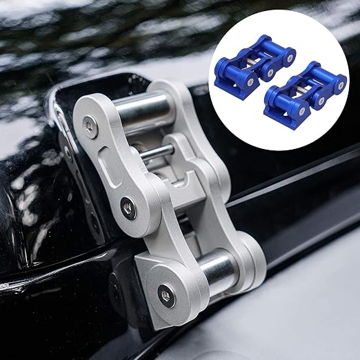 Hood Latches Kit Durable Secure Locking System for JK 2 Door & Unlimited 4 Door 2007‑2017 Off Roading Enthusiasts (Blue)