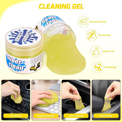 Nilight 15PCS Car Detailing Kit Auto Cleaning Tools Wash Set with Storage Carry Bag Beginners Easy to Use for Interior Exterior Car Care Clean Windshield Dashboard Seat Air Vents Wheels Tires, Yellow