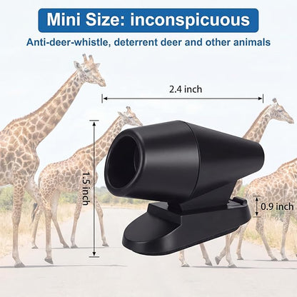 10 Pcs Deer Whistles Horns Deer Avoids Collisions Vehicles Wind Activated Ultrasonic Warning for Car Motorcycles(Black)