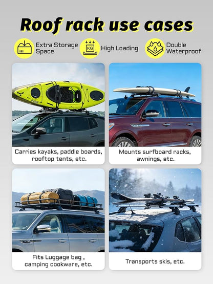Gdydi 220lbs Crosstrek 2024 2025 Limited/Premium/Sport Lockable Roof Rack Cross Bars Black Aluminum Roof Rack, Fit Side Roof Rails (Not for Wilderness), Rooftop Cargo Carrier Luggage Cross Bars