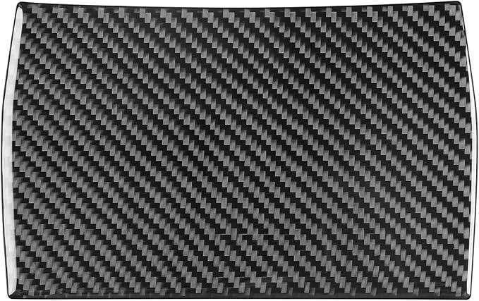 Real Quality Carbon Fiber Trim Car Rear Center Console Bottoms Sticker Decor Compatible with Dodge Charger 2008 2009 2010 Interior Accessories Decal Black