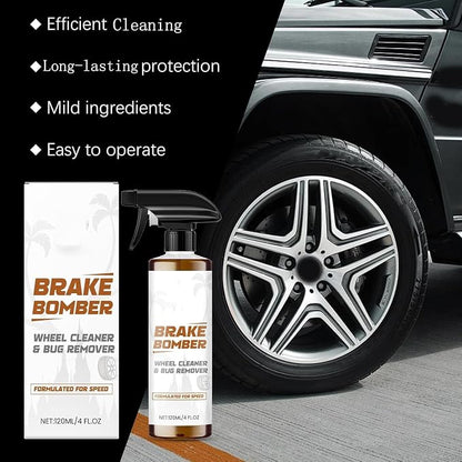 Powerful Wheel and Tire Cleaner Spray, Brake Bomber 3.0 Dust Remover Wheel Cleaner, Car Tire Shine Spray & Rim Cleaner, All Purpose Heavy Duty Cleaning for Painted Wheels Chrome (1PCS)