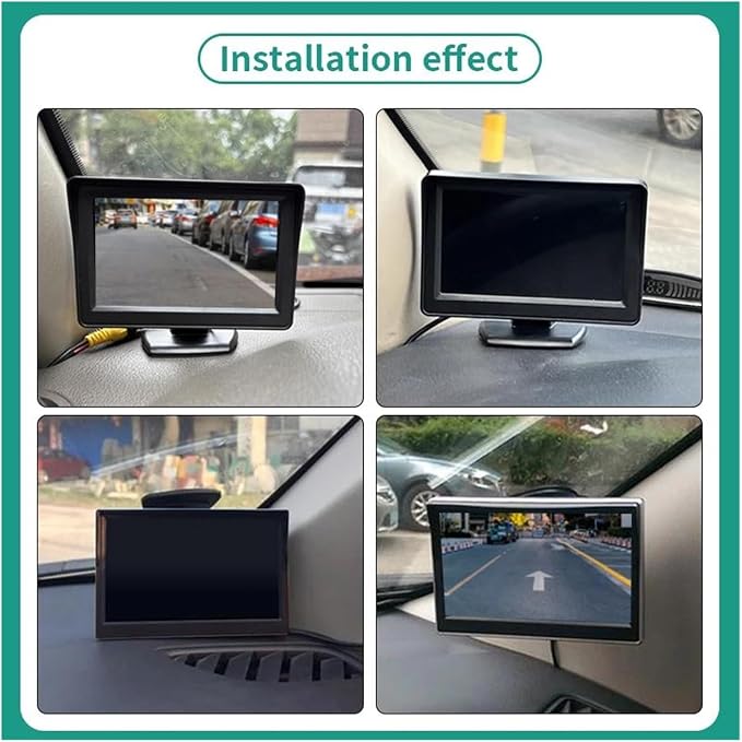 Reversing Camera Kit for Master 3 5-inch TFT LCD Car Dual Bracket Monitor with Brake Light Rear Waterproof Reverse Camera