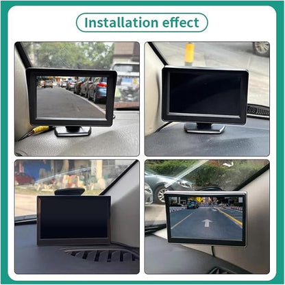 Reversing Camera Kit for Master 3 5-inch TFT LCD Car Dual Bracket Monitor with Brake Light Rear Waterproof Reverse Camera
