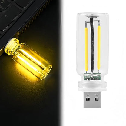 USB LED Car Interior Atmosphere Lamp, Plug-in USB Decor Night Light, Portable Auto Ambient Lighting Kit, Universal Vehicle Interior Accessories for Most Cars (Yellow Light)
