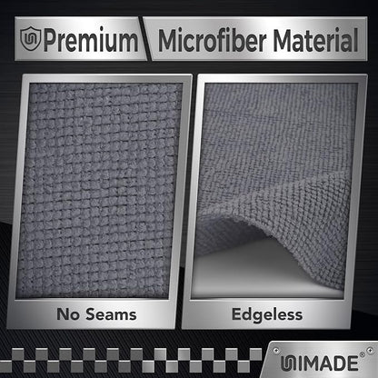 UNIMADE Microfiber Cleaning Cloth, 400 Pack Microfiber Towels for Cars Commercial Grade Work Rags Bulk Detailing Cloth for Automotive Bar Mechanic Restaurant Garage Housekeeping, 11.5"x 11.5", Grey