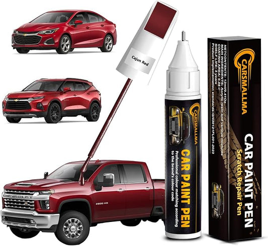Touch Up Paint for Chevrolet Cajun Red(GPJ/WA434B), Color Exact Match Auto Paint Repair Pen Fix Chips and Nicks Scuff