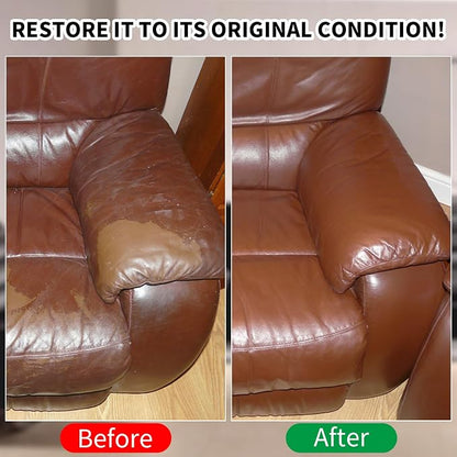 SHADAIWUYU 8.5oz Leather Recoloring Balm with 100ml Mink Oil,Light Brown Leather Repair kit for Furniture and Car Interior,Leather Couch Scratch Repair,Leather Dye Paint,Mink Oil for Leather
