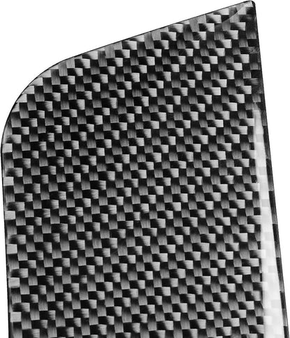 Real Premium Carbon Fiber Decor Compatible with Audi A3 S3 RS3 8V 2013 2014 2015 2016 2017 2018 2019 Car Center Console Power Outlet Sticker Panel Auto Interior Accessories Decal Black