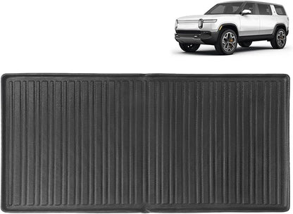 BestEvMod for Rivian R1S All Weather Trunk Mat Protection Accessories, 3D Cargo Liner TPE Material Compatible with Rivian R1S 2022-2025 2026 Interior Accessories