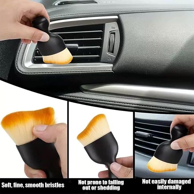 Car Detailing Brush Set, Car Wheel Brush, Tire Brush, Car Interior Dust Cleaning Kit, Ultra Soft Boars Hair Car Interior Detailing Brushes, for Cleaning Car Interior Exterior