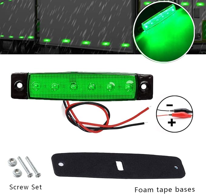 20 Pcs Green LED Rock Strip Lights,Wheel Well Underglow Lighting Kits,Car Rock Lights Exterior Side Marker Lights for Wrangler Truck Golf Cart RV RV SUV Offroad