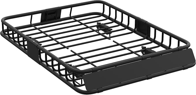 Universal Roof Rack Basket 51" x 36"x 5",Rooftop Cargo Carrier 300 Lb, Rust-Proof Roof Basket for SUVs, Trucks & Vehicles