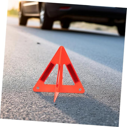 3pcs Foldable Emergency Safety Reflective Triangles for Vehicles High Visibility Roadside Warning Sign for Cars and Trucks Durable Design for Enhanced