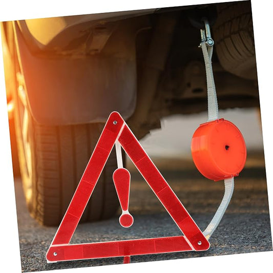 2pcs Car Warning Sign Road Safety Triangle Reflectors Car Safety Triangle Tripod Kit