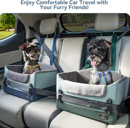 Upgraded Dog Car Seats for Small Dogs Under 25lbs – Safety Booster Seat with Patent Buckles, Adjustable Leash, for Travel, Cars, SUV, Pickup – A4Pet Pet Bed for Puppy & Cat