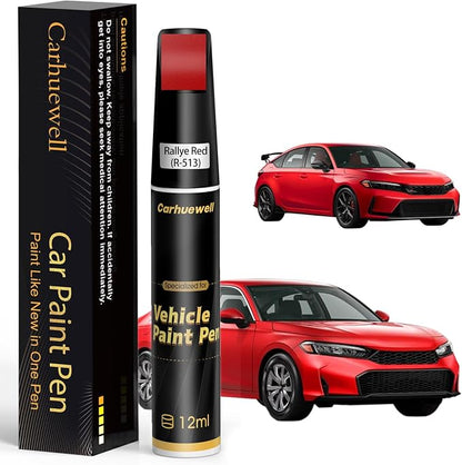 R-513 Rallye Red Touch Up Paint Compatible with Honda, Exact Match Car Paint Pen Automotive Scratch Repair Remover Kit Quick & Easy Solution for Vehicle Chips and Nicks