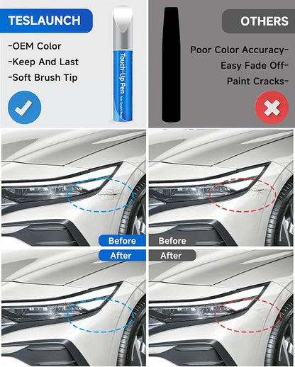 WC8 WC9 WW2 Cream Crystal Hyper White Tricoat Touch Up Paint Compatible with Hyundai Exact Match Touch Up Paint Car Scratch Repair