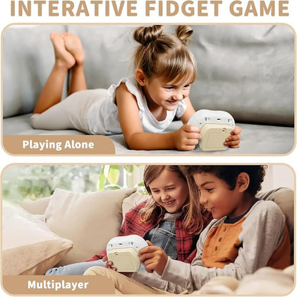 Intoypad Pop Game Light Up Fidget Toy for Kids, 6 Modes LED Screen Quick Push Game Controller Electric Fidget Popper Car Games Quick Push Bubble Games Birthday Toys for Kids White