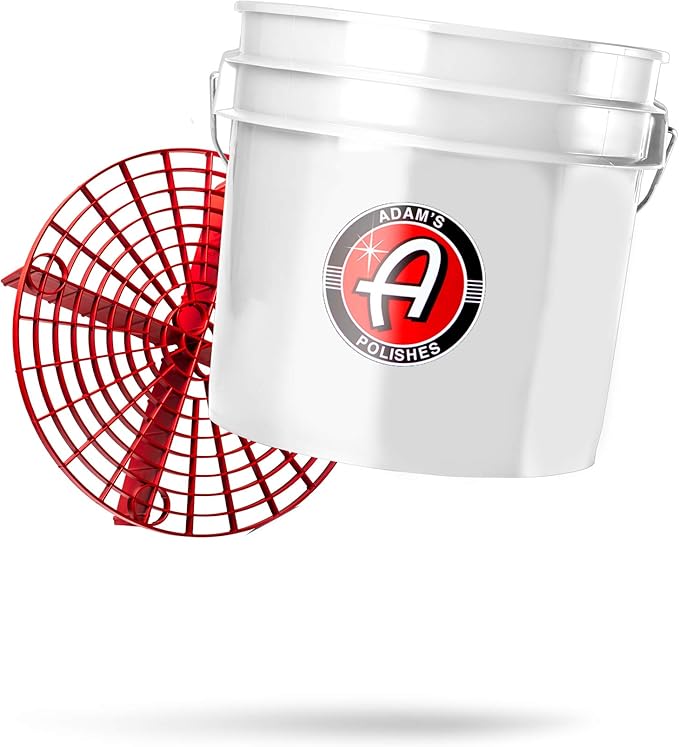 Adam's Polishes Wash Bucket (3.5 Gallon Bucket + Grit Guard) - Car Detailing Tool for Car Washing & Garage Storage | Stores Car Wash Soap, Foam Cannon, Foam Gun, Microfiber Towels & More
