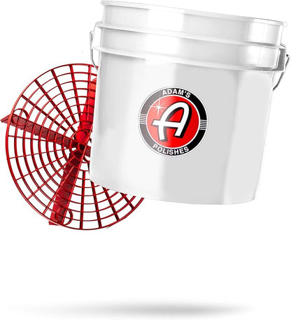 Adam's Polishes Wash Bucket (3.5 Gallon Bucket + Grit Guard) - Car Detailing Tool for Car Washing & Garage Storage | Stores Car Wash Soap, Foam Cannon, Foam Gun, Microfiber Towels & More