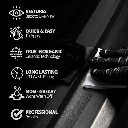 CERAKOTE® Ceramic Trim Coat Kit - Quick Plastic Trim Restorer - Ceramic Coating Guaranteed Restoration to Last Over 200 Washes – A Ceramic Coating, Not a Dressing | Quick Plastic Trim Restorer, Guaranteed Restoration Over 200 Washes, Ceramic Coating No...