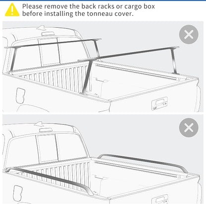 OEDRO FRP Hard Tri-fold Tonneau Cover Folding Truck Bed Covers Compatible with 2016-2023 Toyota Tacoma with 6 Feet Bed