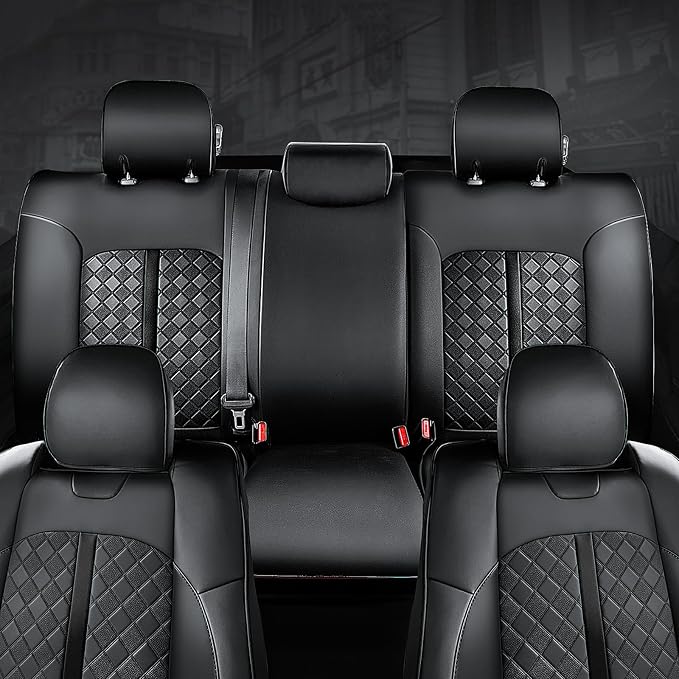 Carlimeki Tacoma Seat Covers Custom Fit for 2005 2006 2007 2008 2009 2010 2011 2012 2013 2014 2015 Crew Cab 2nd Gen Tacoma Base, PreRunner, TRD Pro - Center Console Armrest Covers - Fully Covered