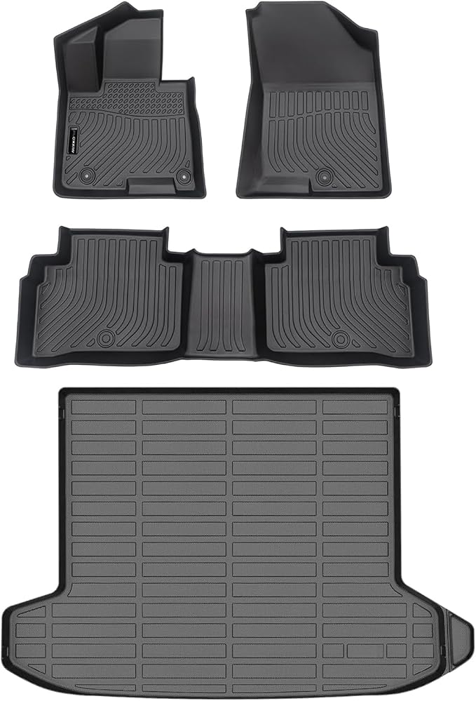 Auxko All Weather Floor Mat & Cargo Mat Fit for 2026 2025 2024 2023 2022 Hyundai Tucson (Include Hybrid Not PHEV) TPE Liner Tucson Accessory Set All Season Odorless Anti-Slip Floor Trunk Liner