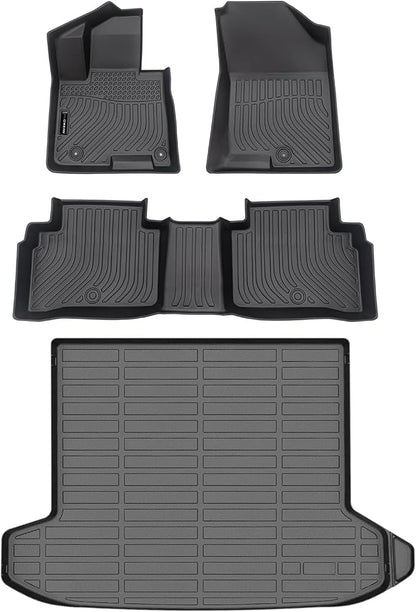 Auxko All Weather Floor Mat & Cargo Mat Fit for 2026 2025 2024 2023 2022 Hyundai Tucson (Include Hybrid Not PHEV) TPE Liner Tucson Accessory Set All Season Odorless Anti-Slip Floor Trunk Liner