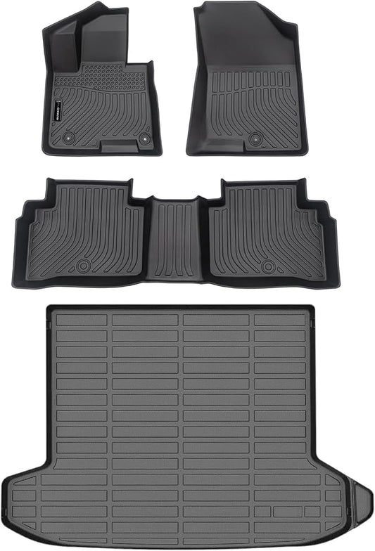 Auxko All Weather Floor Mat & Cargo Mat Fit for 2026 2025 2024 2023 2022 Hyundai Tucson (Include Hybrid Not PHEV) TPE Liner Tucson Accessory Set All Season Odorless Anti-Slip Floor Trunk Liner
